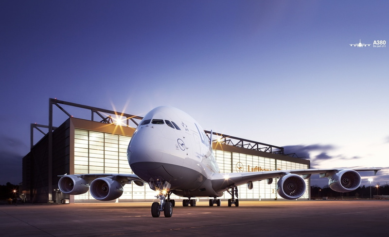 private airplane, blue, lufthansa, 1080P, aerospace industry, dusk, white, airbus, Motors, arrival, transportation, commercial airplane, freight transportation