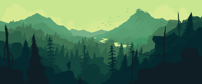 video games, 2K, Firewatch, wood