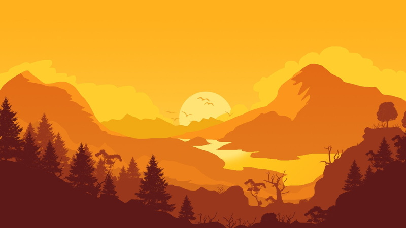 Nature, Minimalist, 720P, Firewatch, Artistic