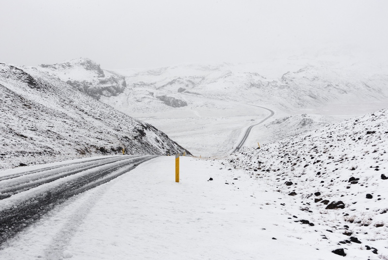 mountain range, beauty in nature, weather, tranquil scene, day, season, icy, mountain, nature, winter, cold, travel, the way forward, road, hill, transportation