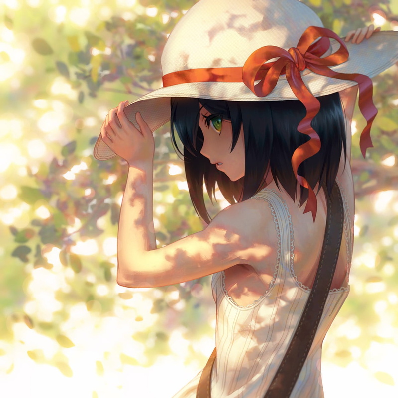 focus on foreground, beautiful woman, sunglasses, hat, nature, standing, one person, real people, young adult, anime girls, adult, young women, 720P, day