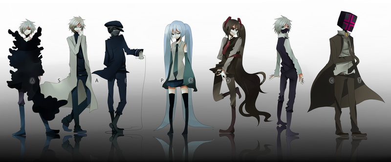 5K, gas, eyes, hats, orange, twintails, miku, masks, long, short, blue, suit, hair, heterochromia, pants, backgr, thigh, simple, skirts, hatsune, eyepatch