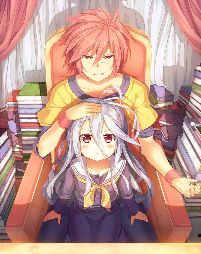 No Game No Life, Sora (No Game No Life), anime girls, 720P, anime, Shiro (No Game No Life), anime boys