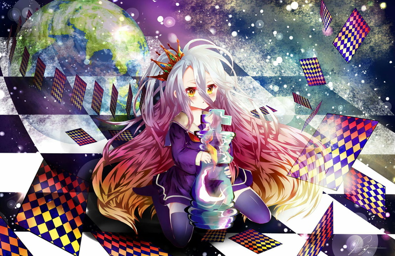 human representation, Shiro (No Game No Life), 1080P, one person, statue, sculpture, close-up, digital composite, front view, young women, representation