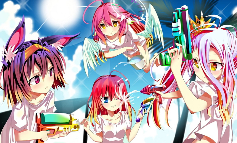 Izuna Hatsuse, focus on foreground, 720P, toy, multi colored, day, creativity, Anime, male likeness, celebration, craft, large group of objects, No Game No Life