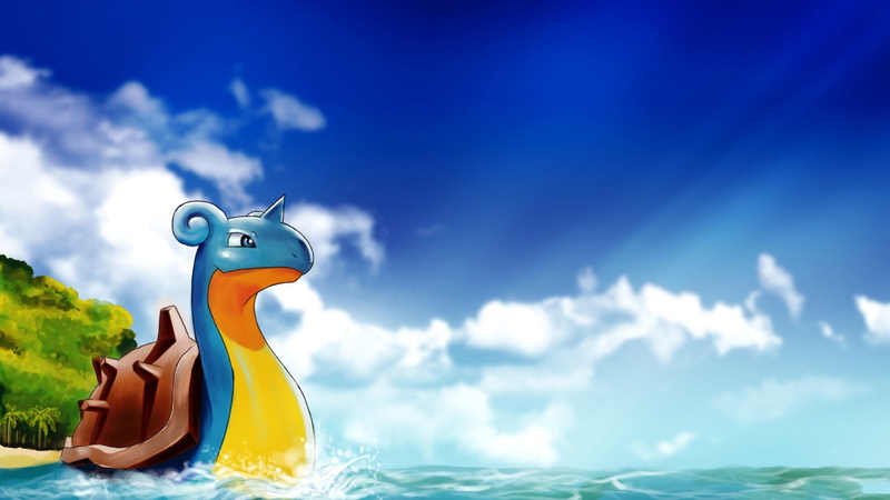 cloud - sky, nature, mammal, holiday, water, sky, event, 1080P, outdoors, multi colored, Lapras (Pokémon), fun, toy, animal themes, representation, sea