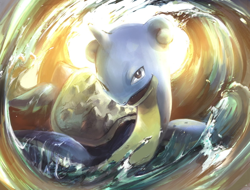 pokemon, 720P, anime, art, hd, x, Lapras