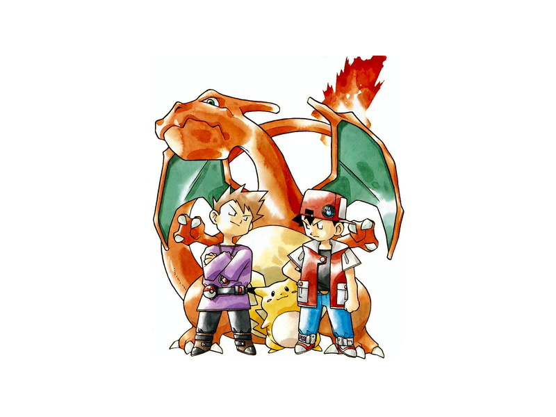 Charizard (Pokémon), Pikachu, Red (Pokémon), Pokémon, charizard, pokemon, 720P, Pokemon: Red and Blue, Blue (Pokémon)