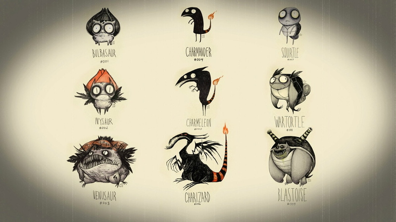 Blastoise (Pokémon), Ivysaur (Pokémon), Bulbasaur (Pokémon), Charmander (Pokémon), Wartortle (Pokémon), Venusaur (Pokémon), Squirtle (Pokémon), Charizard (Pokémon)