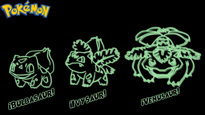Pokémon, 1080P, Neon, Ivysaur (Pokémon), Bulbasaur (Pokémon), Venusaur (Pokémon)