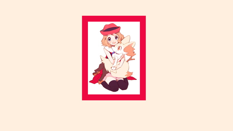 2K, Serena (Pokemon), stockings, hat, redhead, Pokémon, Amezawa Koma