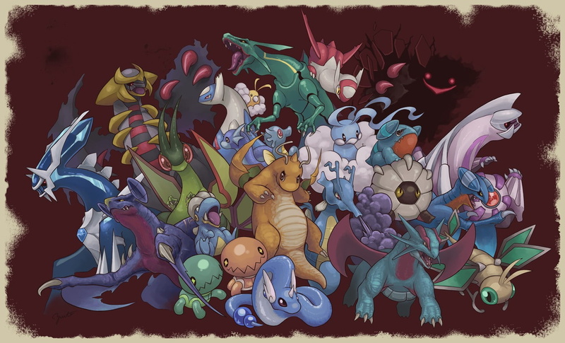 720P, dragon, Dragonite, video games, cartoon, Pokémon