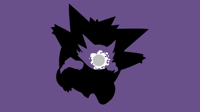1080P, Ghastly, Gengar, minimalism, evolution, Pokémon, Haunter, simple background