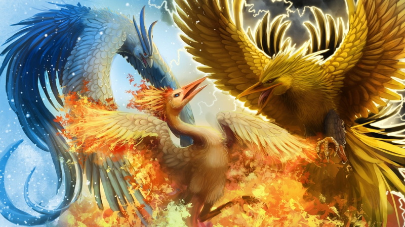 underwater, Zapdos (Pokémon), Pokémon, animal wildlife, Articuno (Pokémon), animal themes, school of fish, marine, 1080P, bird, pets, vertebrate, animals in the wild