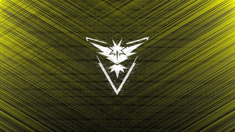 Team Instinct, Dark, stripes, 1080P, Pokemon Go, Zapdos, yellow