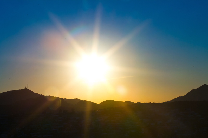 idyllic, lens flare, sun, divided, bright, 5K, landscape, tranquility, background, easter, rays, sunlight, nature, sky, mountain range, dream city church phoenix