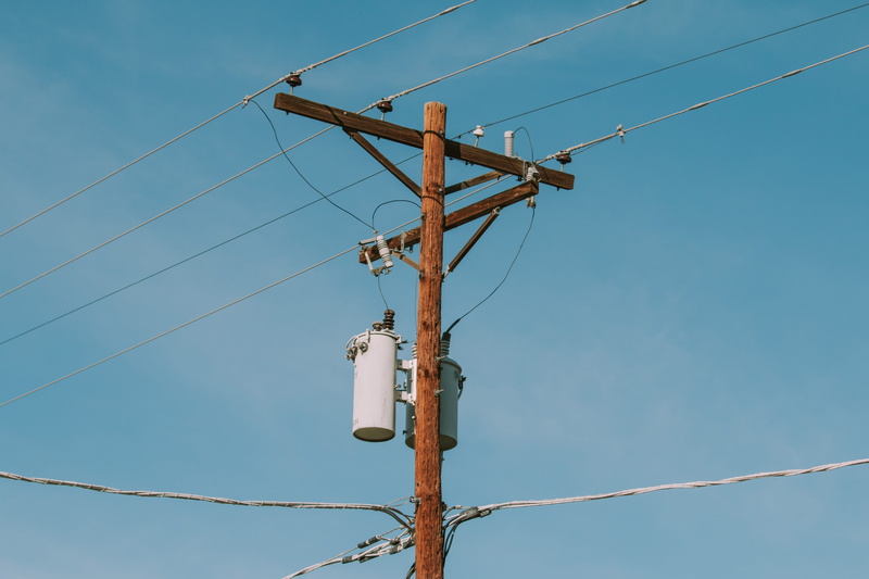 technology, electricity pylon, power line, blue sky, wood - material, complexity, power lines, outdoors, fuel and power generation, nature, sky, telephone line