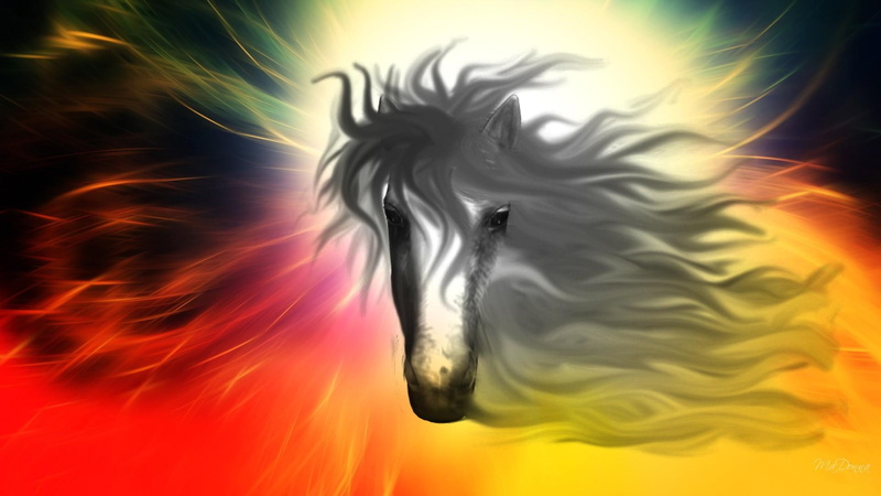mystical, animals, bright, firefox persona, fire, mythical, mystic, 1080P, horse, flame