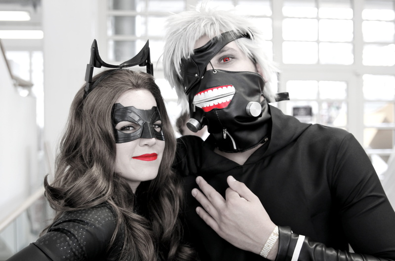 real people, woman, mythical creatures, kenkaneki, adult, taking, anime, comiciade, lifestyles, ken kaneki, figure, mask, hairstyle, fair, two people, event