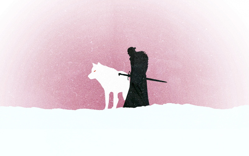 cold temperature, representation, human representation, environment, arms raised, field, Jon Snow and Ghost, ghost, creative, silhouette, day, tranquil scene