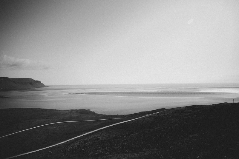 moody, non-urban scene, ocean, rain, nature, land, 5K, horizon, outdoors, road, scenics - nature, beach, dreary, fog, sea, sky, copy space, day, horizon over water