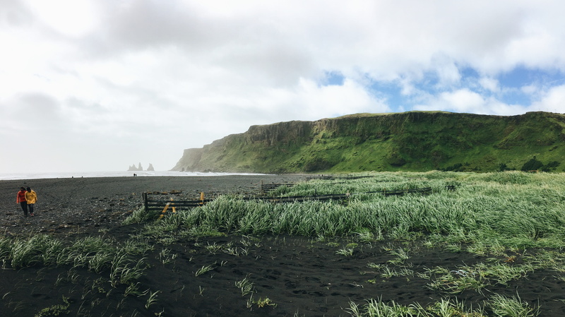 iceland, outdoors, environment, people, cloudy, tranquility, sky, real people, cloud - sky, mountain, nature, vik, beauty in nature, rain, green color