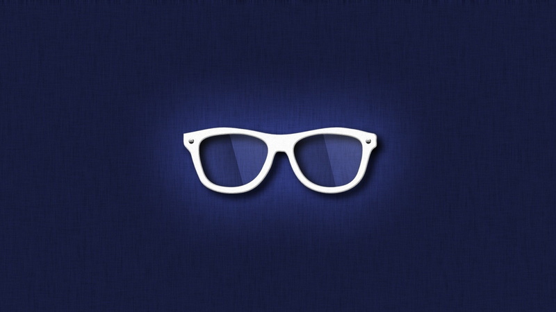 care, indoors, two objects, fashion, glasses, eyeglasses, 1080P, directly above, copy space, eyesight, close-up, blue, no people, simplicity, colored background