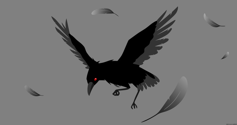 Vector, Feather, 8K, Crow, Artistic, Minimalist, Animal