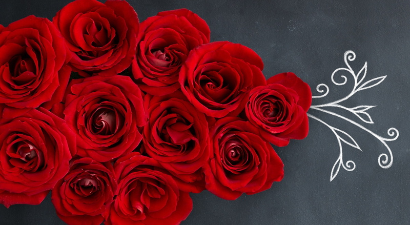 Present, Gift, floral pattern, freshness, flower, red, 1080P, high angle view, Roses, positive emotion, rose - flower, beauty in nature, Beautiful, Design