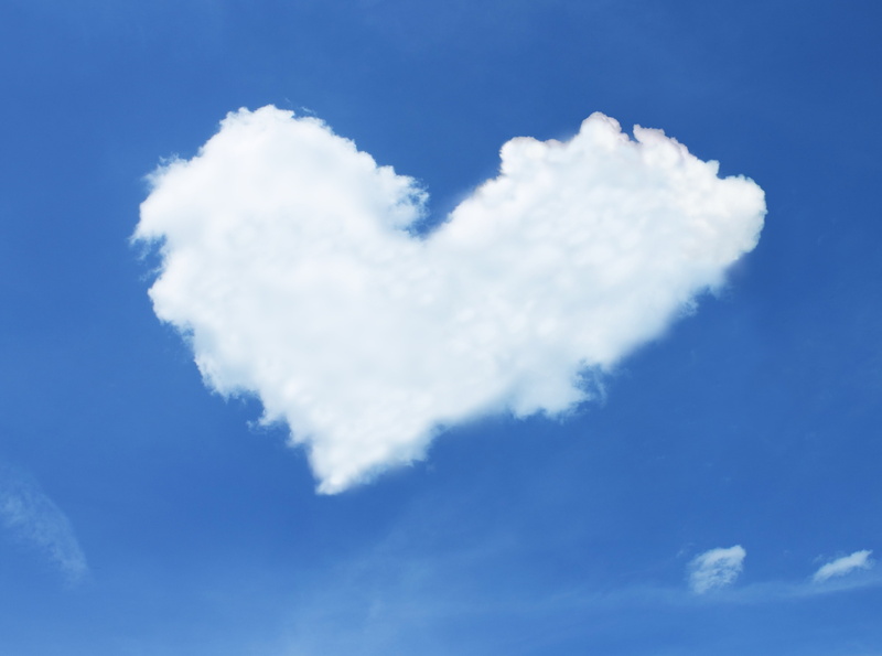 Blue, valentinesday, day, Heart, scenics - nature, low angle view, Lovers, tranquil scene, softness, Luck, White, 4K, emotion, sky, heart shape, loyalty