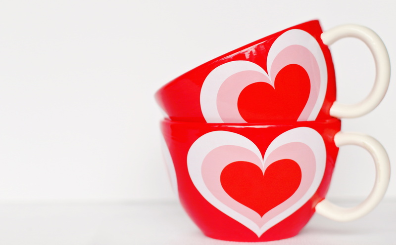 indoors, no people, 5K, valentinesday, Cute, mugs, red, Hearts, Cups, Symbol, Love, cutefebruary, shape, BeMine, studio shot, RedCups, RedMugs, emotion