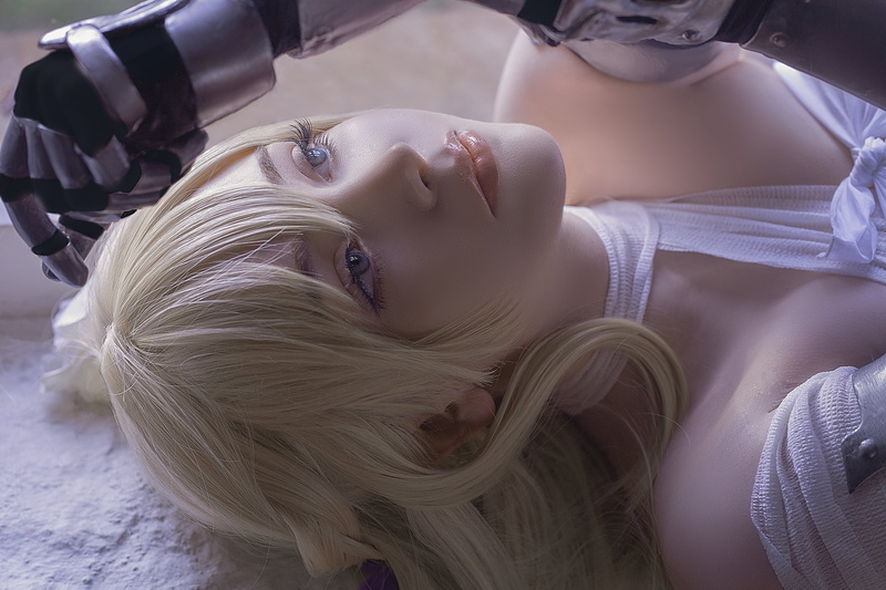 Violet Evergarden, anime, Sayathefox, blonde, cosplay, women indoors, anime girls, model, looking away, indoors, women, 5K