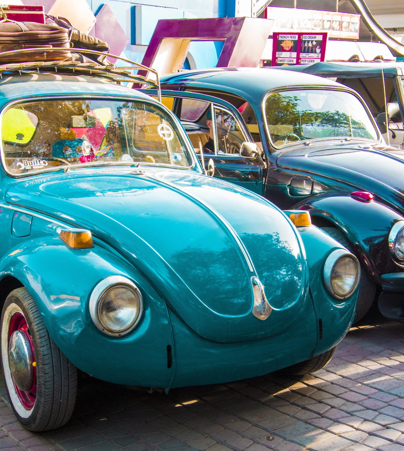 beetle, transportation, headlight, collectors car, old car, nostalgia, blue, old vehicle, 4K, architecture, cars, vintage car, retro styled, city street