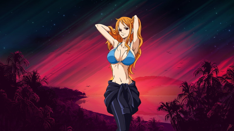 720P, anime girls, Nami