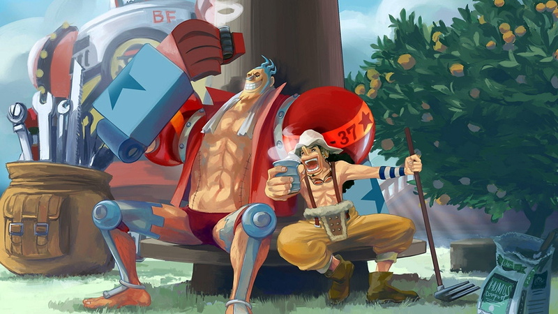 One Piece, Franky (One Piece), Usopp (One Piece), Anime, Robot, 1080P
