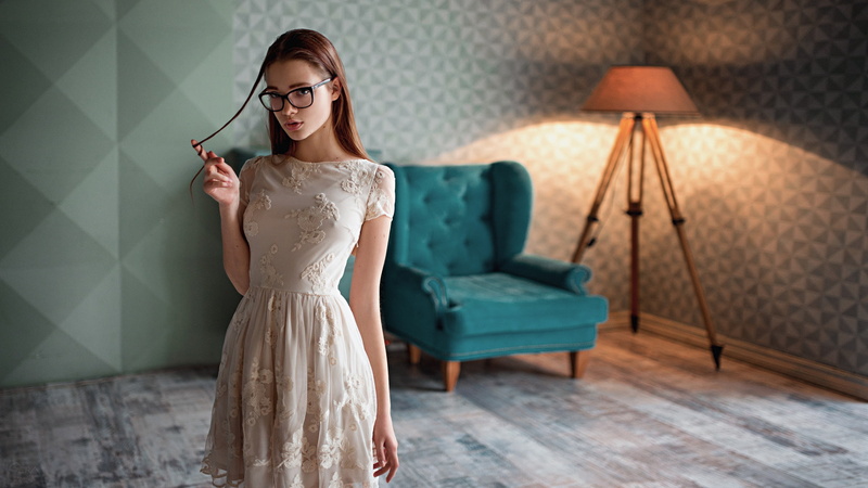 brown hair, 1080P, elegance, fashion, women, beautiful people, beauty, Look, looking, contemplation, Hair, one person, clothing, scoop, Glasses, Anna A Dozen