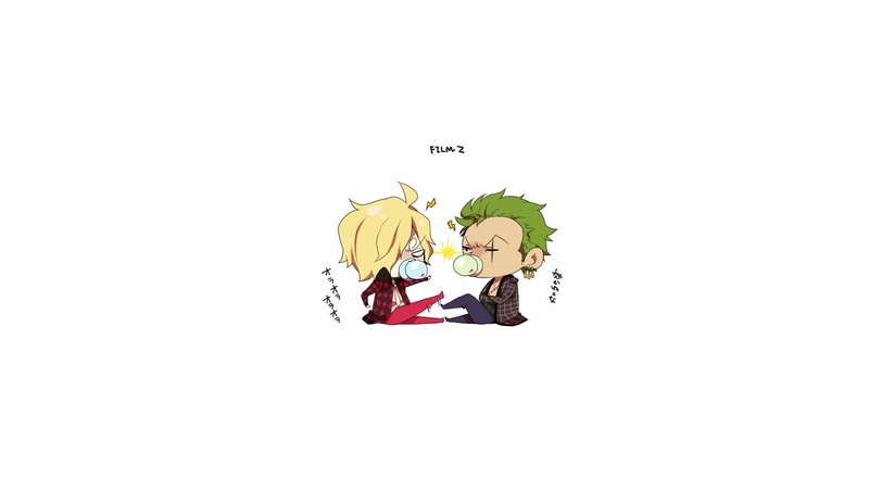 Sanji (One Piece), Chibi, One Piece, Anime, Zoro Roronoa, 720P