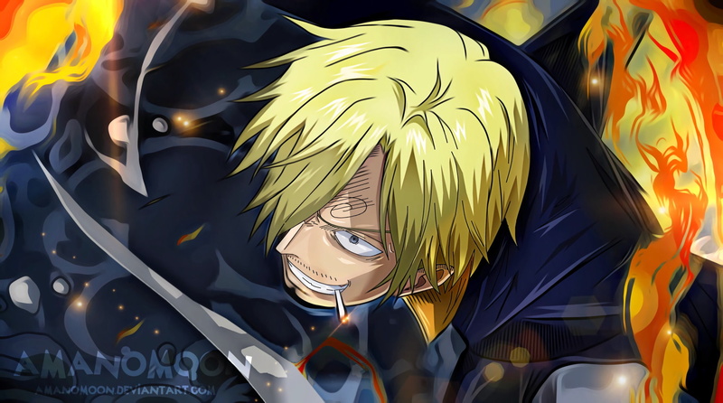 female likeness, art and craft, representation, One Piece, Smoking, Sanji (One Piece), clothing, close-up, male likeness, multi colored, indoors, mystery