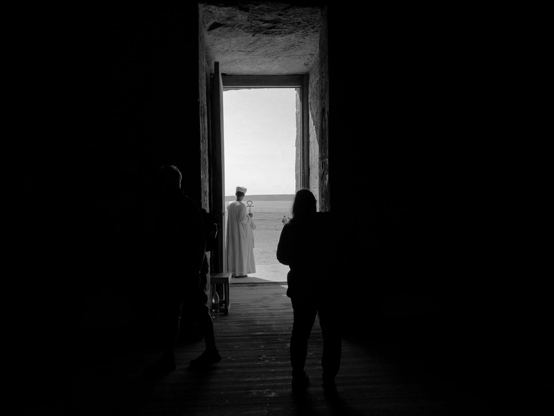 apparel, nefertari temple, shelter, door, floor, corridor, egypt, countryside, silhouette, men, people, architecture, standing, curtain, rural, human, women