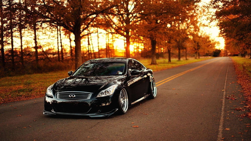 g, seasons, infiniti, sport, Black, autumn, wheels, tuning, cars, 1080P, season, autumn (season), nature, luxury, jdm, art, hd, x