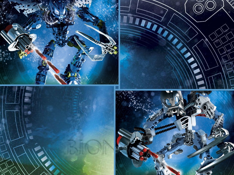 Toa, 1080P, collage, Bionicle, blue