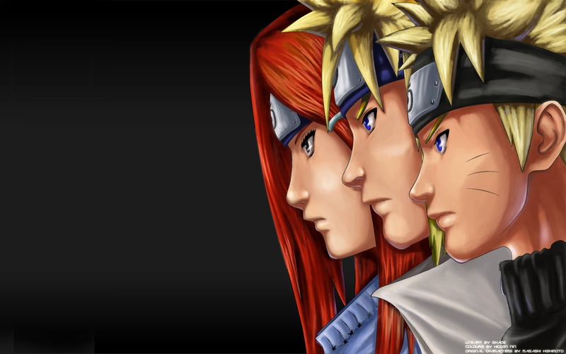 uzumaki, minato, art, hd, x, kushina, namizake, anime, yondaime, Naruto, 2K