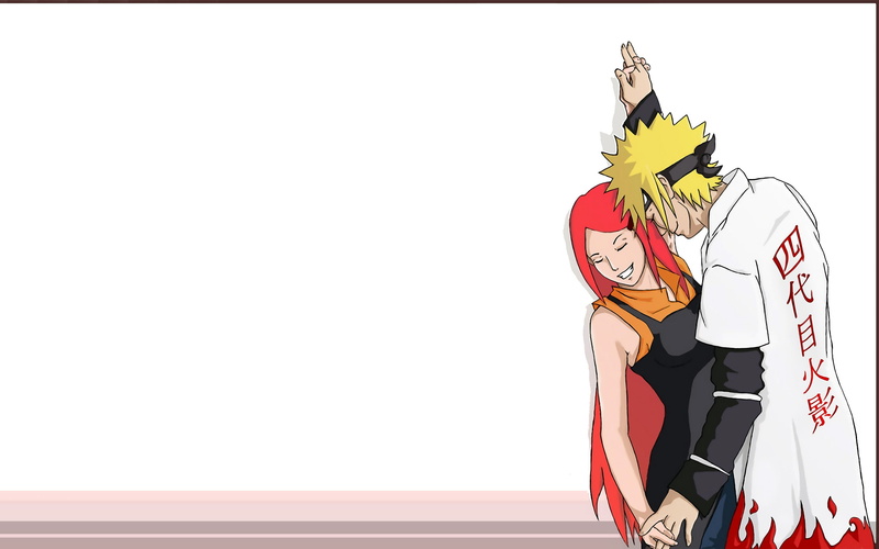 Naruto: Shippuden, kushina, white, art, x, hd, yondaime, background, shippuden, namizake, 2K, uzumaki, minato, anime, naruto