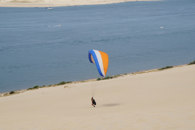 nature, parasailing, sea, dune, beach, grande, atlantic, adventure, flying, 4K, you, parachute, paraglider, mountain, one person, sky, pilat, land, france