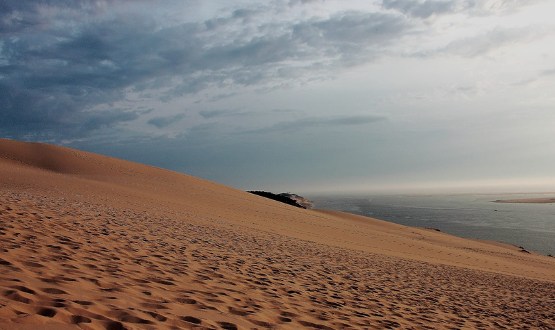 cloud - sky, 1080P, sand dune, outdoors, remote, beauty in nature, horizon over water, tranquility, scenics - nature, ocean, tranquil scene, arcachon