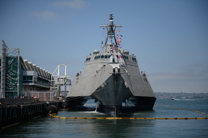 transportation, nature, no people, water, sky, mode of transportation, 4K, uss gabrielle giffords lcs 10 usn, united states navy, nautical vessel, day