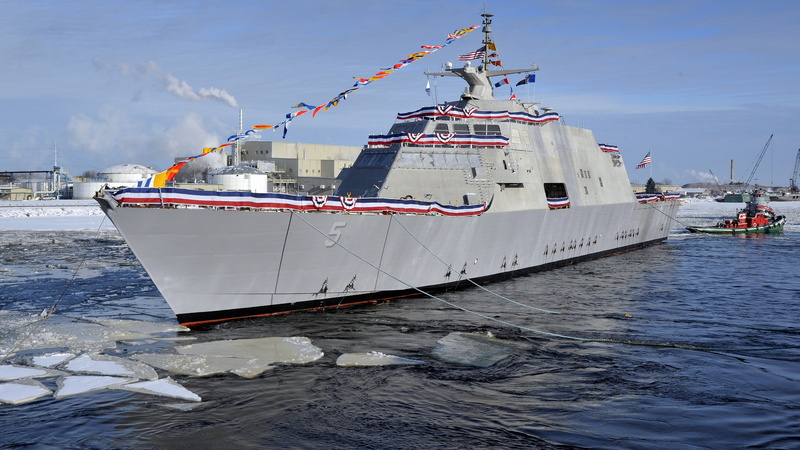 navy, LCS-5, USA Navy, USS Milwaukee, ship, lead ship, 4K, littoral combat, white, Freedom class