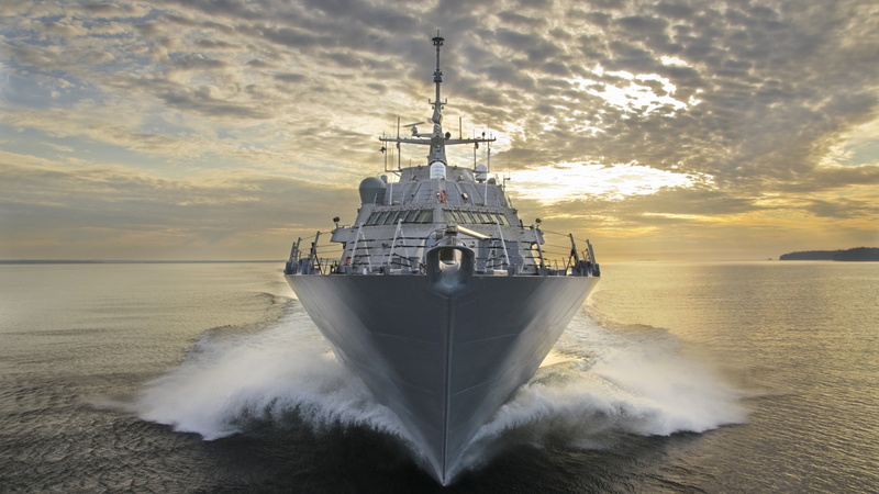 hour, Freedom-class, LCS-3, combat ship, 4K, gray, warship, golden, USA Army, U.S. Navy, sea, USS, littoral, water, Fort Worth, USS LCS-3