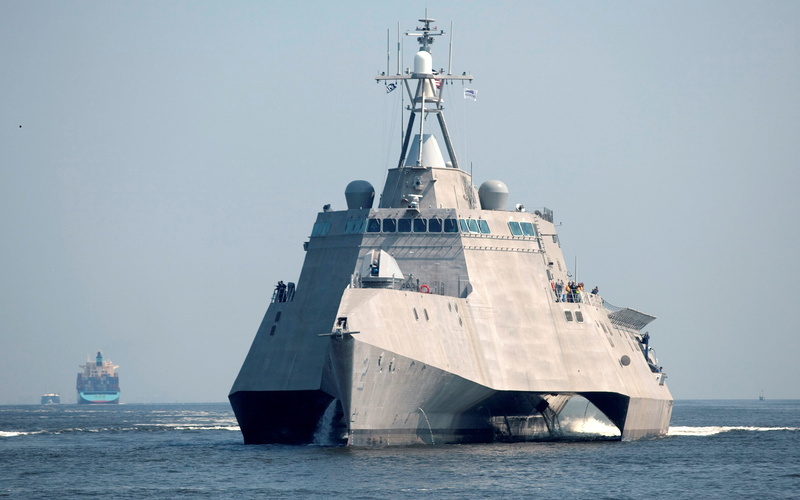 architecture, transportation, Combat, outdoors, waterfront, tower, ship, sailboat, USA, cruise ship, nature, travel, nautical vessel, day, The shipandquot;LCSandquot;