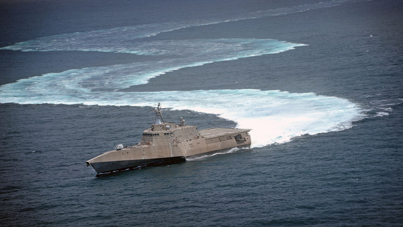 littoral, Independence-class, U.S. Navy, combat ship, grey, USS Independence, LCS-2, sea, 4K, boat, metal, lead ship, corvette